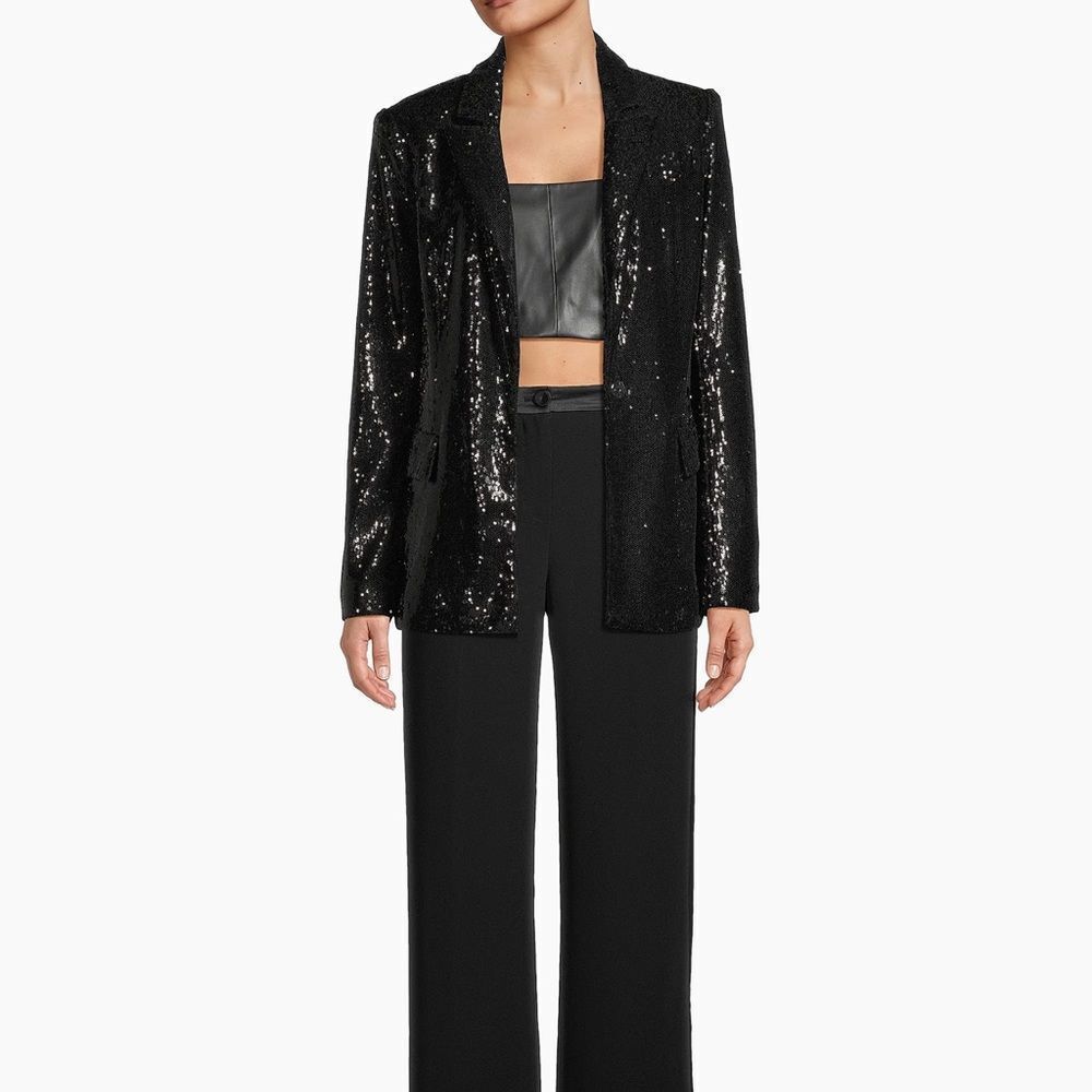 Milly Alexa Peaked Sequin Blazer